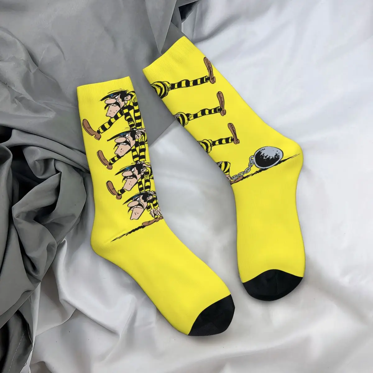 

Men Socks Lucky Luke dalton brothers Stockings Winter Funny Medium Soft Socks Pattern Running Anti Slip Socks