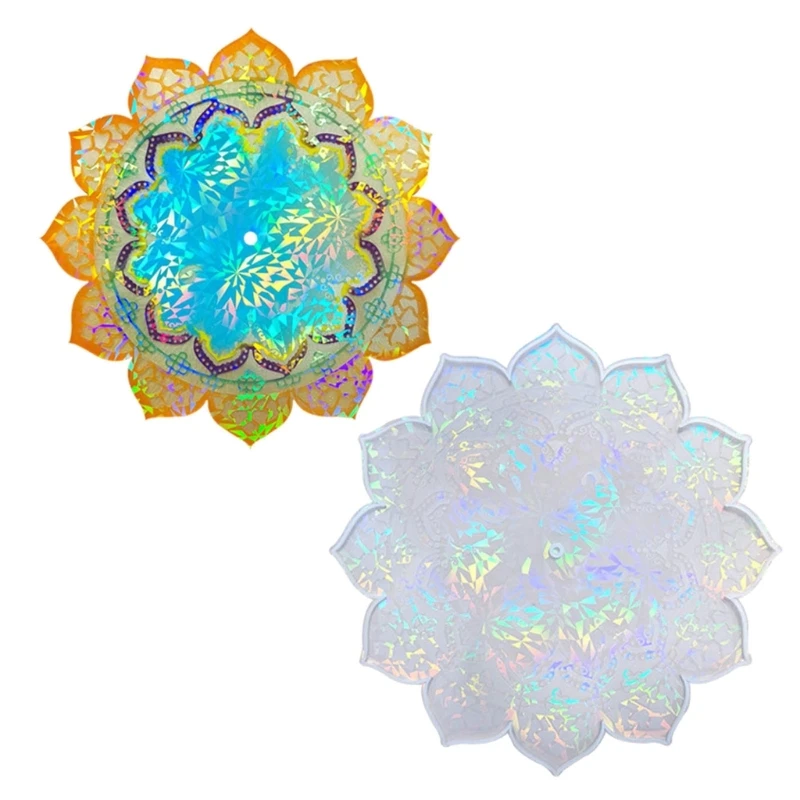 Flower Clocks Mold DIY Wall Decoration Craft Mold Epoxy Resin Casting Mold Handmade Pendant Silicone Mold