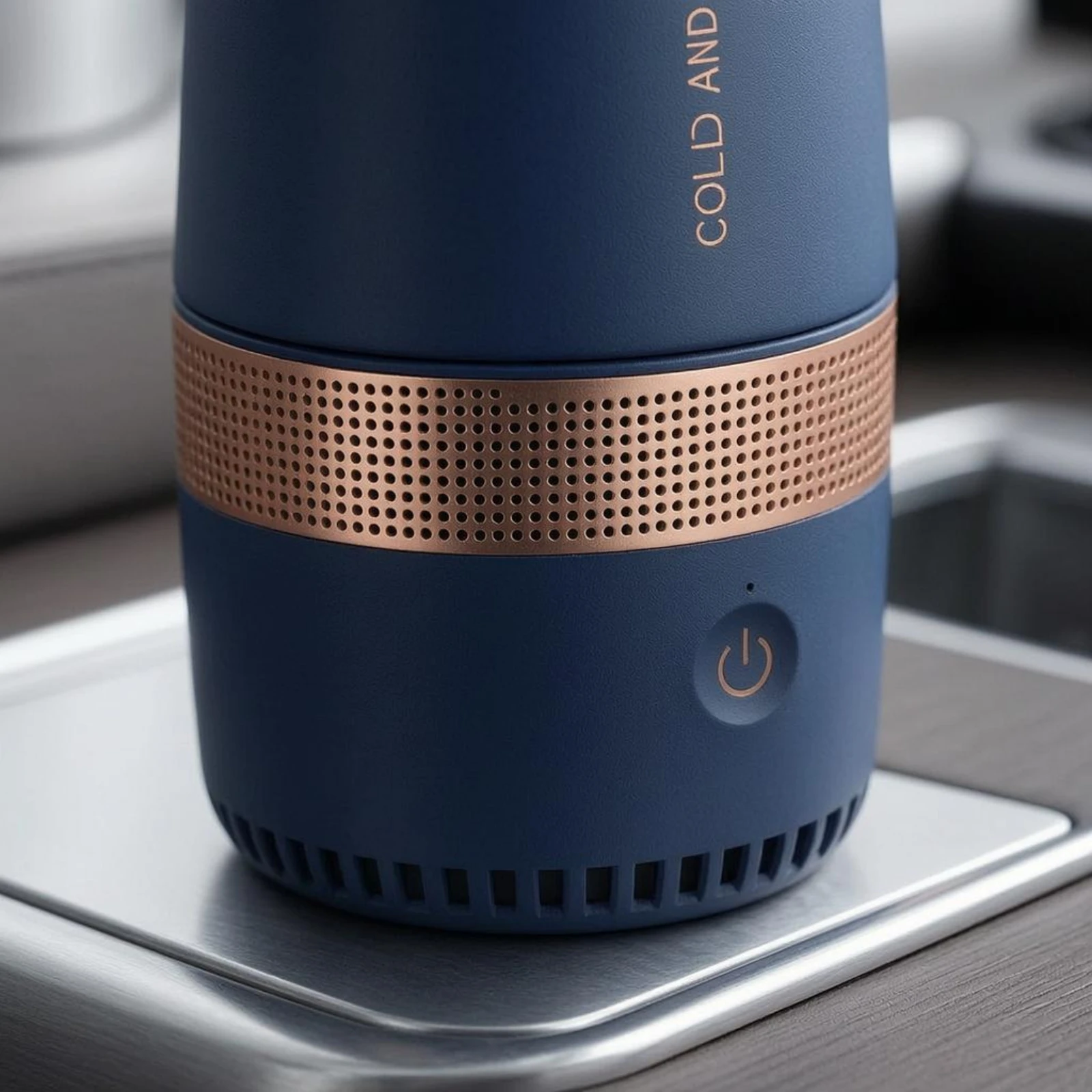 USB Hot-and-Cold Cup Metal Lid Portable Electric Cup