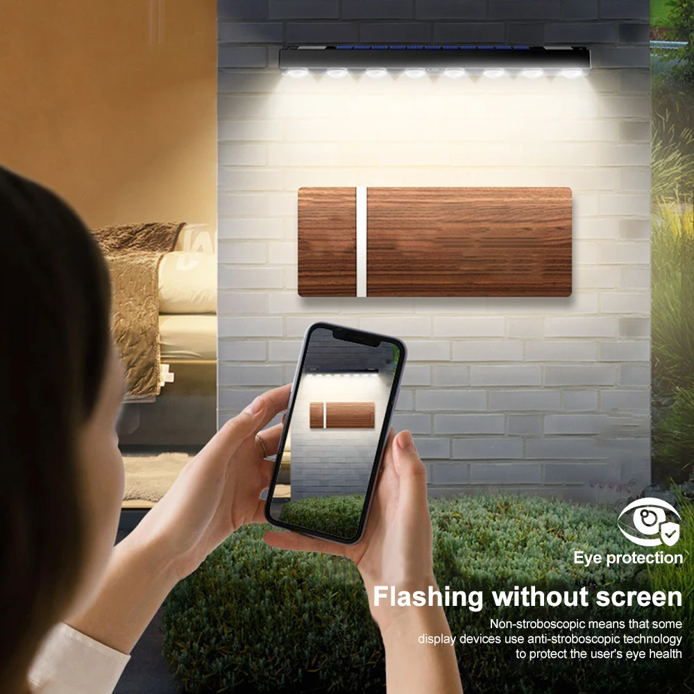 4/8 LED Solar Powered Wall Light Waterproof Garden Landscape Light Decor Sign Lights Solar Powered Lamp Atmosphere Light Fe