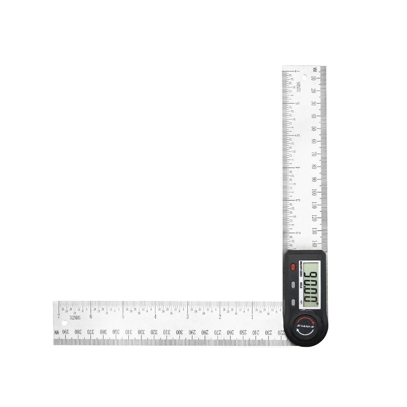 

Цифровой угломер SHANHR, цифровой транспортир 200 мм из нержавеющей стали с ЖК-дисплеем для деревообработки