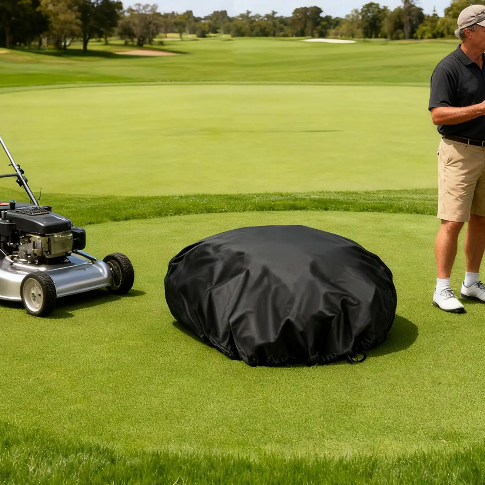 Housses de tondeuse à gazon pour l'extérieur, tissu Oxford 600D, abri imperméable, résistant aux déchirures, couvertures de tondeuse à gazon robot pour l'extérieur et l'intérieur