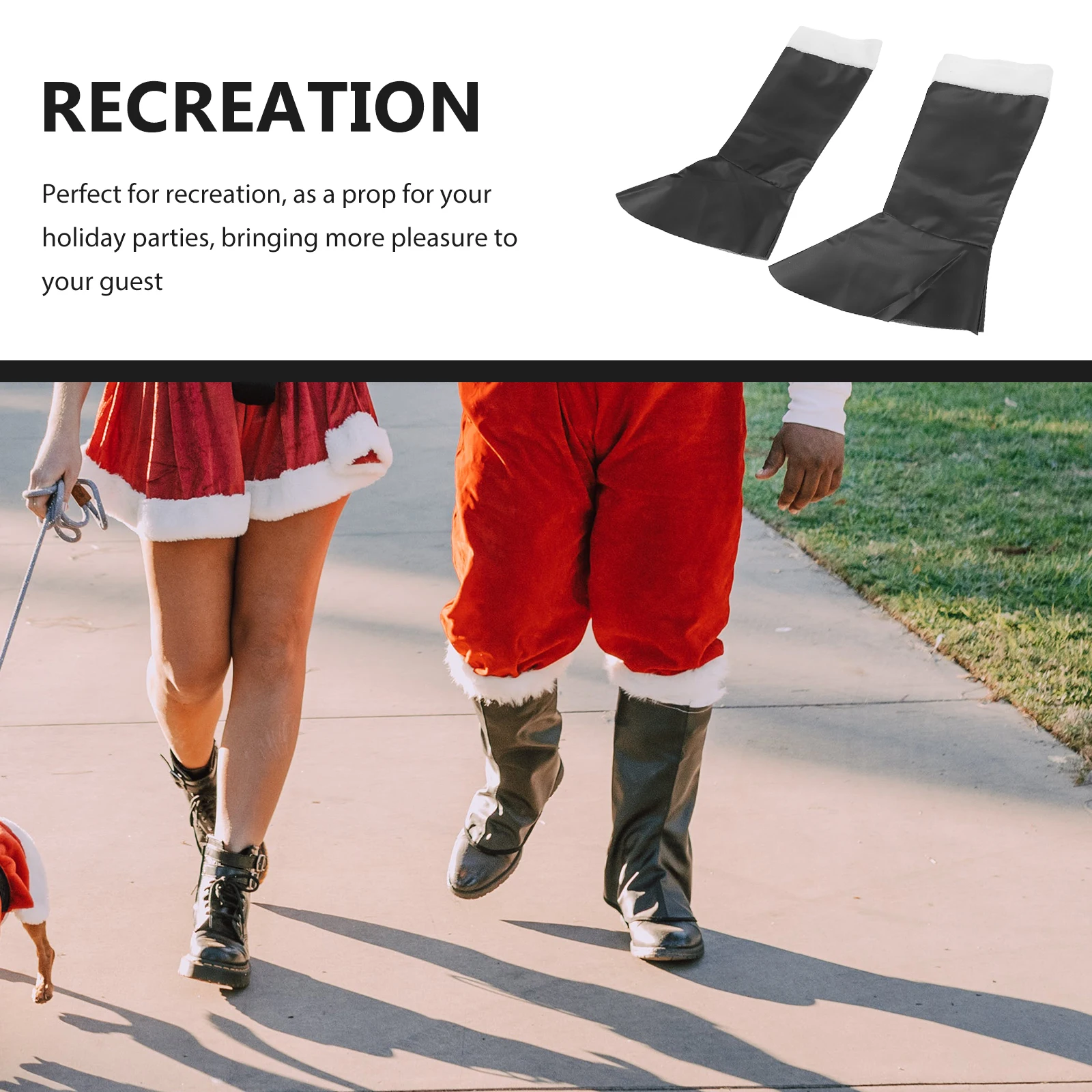

1 Pair Of Reliable Santa Boot Covers Christmas Cosplay Decoration For Festive Events