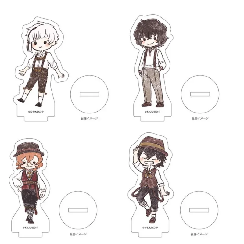 Wenhao Wild Stray Dogs Season Anime Figures Acrylic Stand Sigma Dazai Osamu Nakahara Chuuya Stand Models Fans Collection Gifts