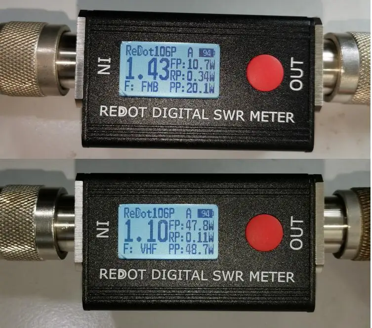 REDOT RD106P 120W Digital SWR Meter SWR&Power Meter FMB VHF UHF 80-999MHz Standing-wave Ratio 1.00-99.9 Support DMR Walkie Talki