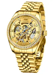 BIDEN precision mechanical men's watch high-quality solid steel strip 30M waterproof night light pointer comes with a watch box