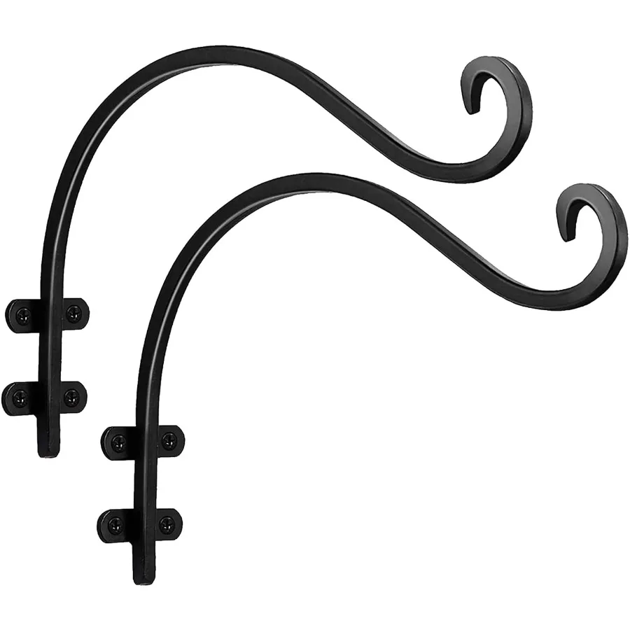 

Black Hanging Plant Bracket Iron Plant Hooks Suitable for Flowers Baskets Bird Feeder Lanterns Wind Chimes Indoor Outdoor 2 Pie