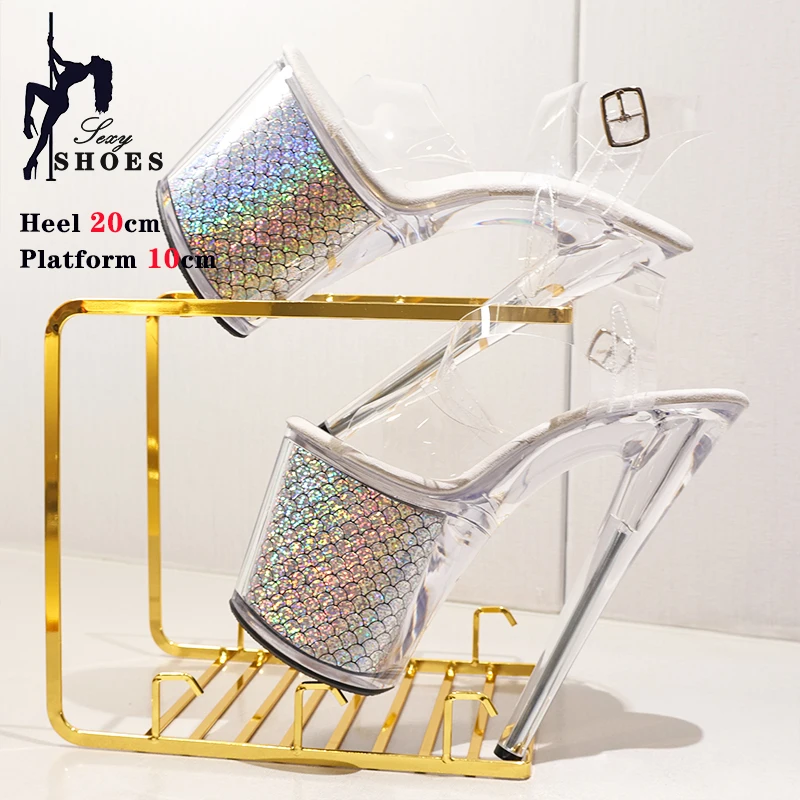 

Блестящие женские сандалии, модели обуви для танцев на пилоне, прозрачная платформа, стабильность, тонкие каблуки, экзотические фетиш-шпильки, нескользящая подошва