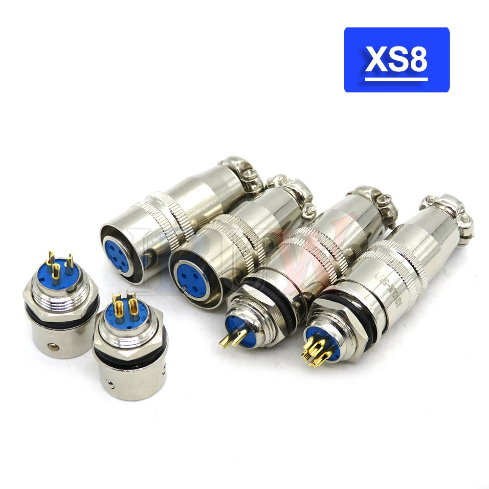 XS8 XS9 XS10 XS12 Aviation connector push-pull circular quick connector 2/3/4/5/6PIN 5P Gold plated contact Male and Female plug