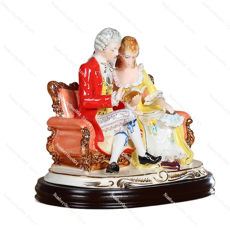 Applicable to  ceramic character ornaments, luxurious royal home furnishings, luxurious craftsmanship, boutique couple decora