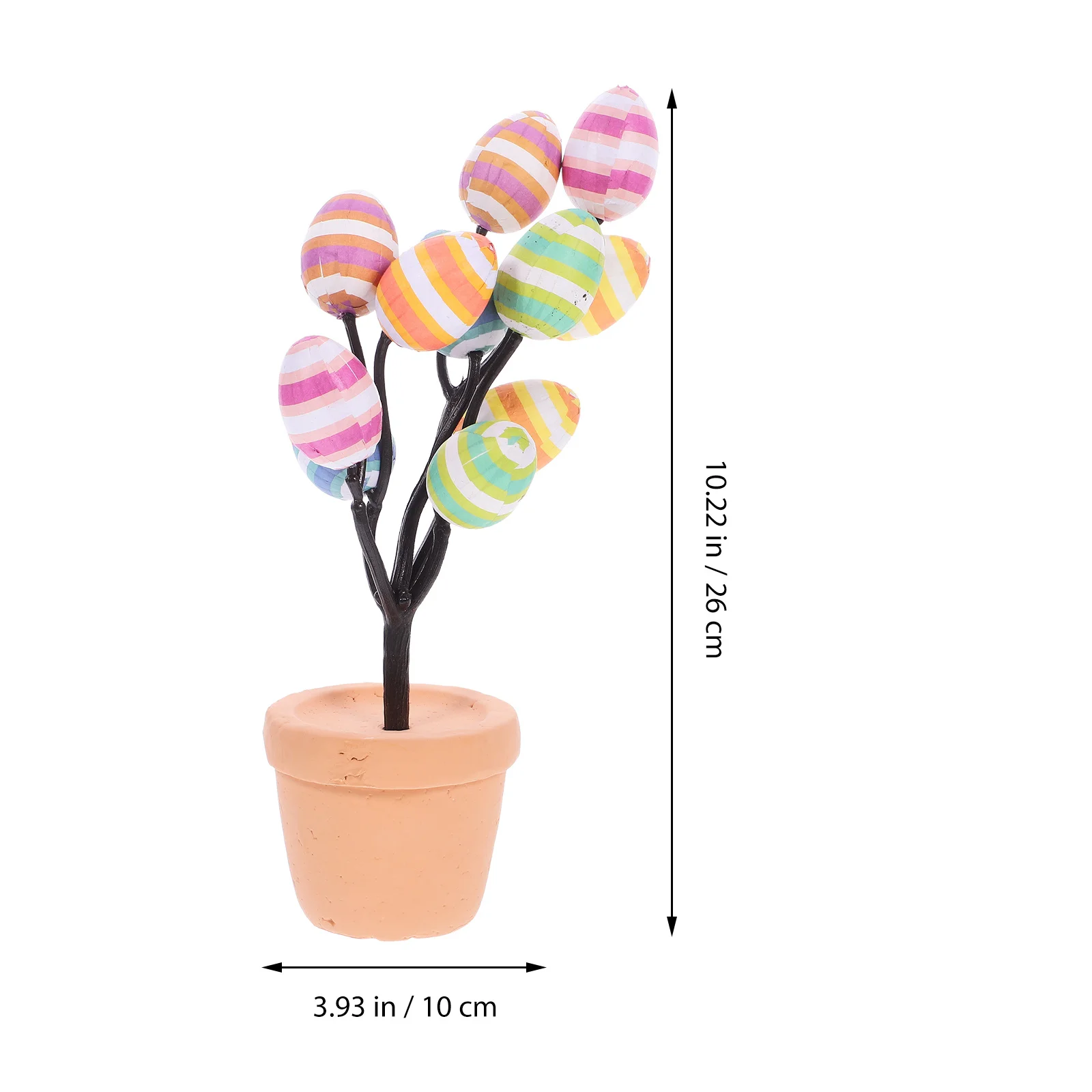 

Easter Egg Bonsai Decor Artificial Colorful Potted Plants Desktop Ornament For Home Garden Party Tabletop Centerpiece