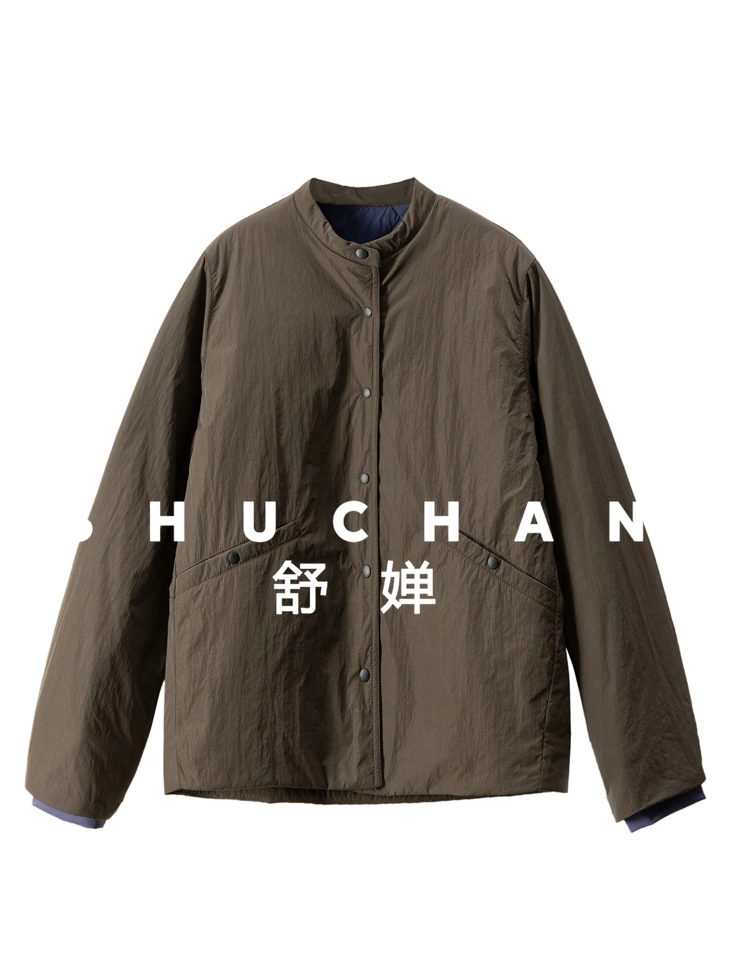 

Double-sided Wear Simple and Solid Wearing Method Loose Stand-up Collar Cotton Jacket Jacket Women 7Y54