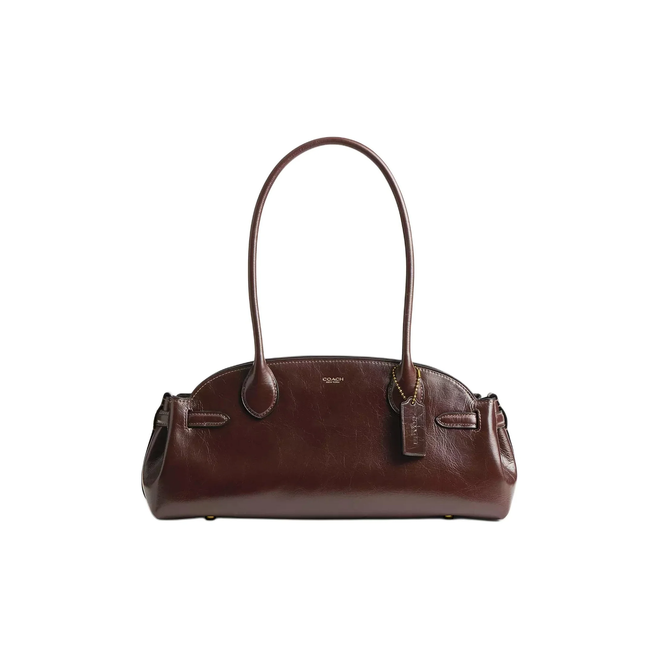 COACH Empire Carryall Glazed Surface Leather Handbag, Shoulder Bag Large Women's Maple CAM03-B4MPL