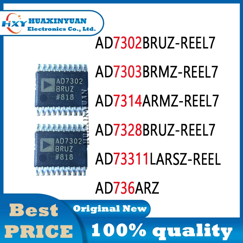 1PCS/Lot AD7302BRUZ-REEL7 AD7303BRMZ-REEL7 AD7314ARMZ-REEL7 AD7328BRUZ-REEL7 AD73311LARSZ-REEL AD736ARZ New and Original Ic Chip