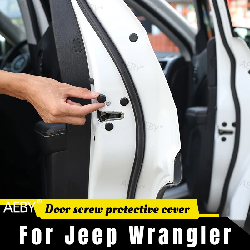 

For Jeep Wrangler 2018-2023 Door lock cover is rust-proof and scratch-proof,Door screw protective cover,Car accessories