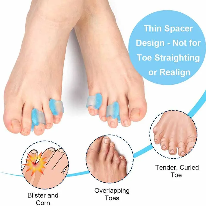 8 pz = 4 paia separatore Finger Feet Care Protector Silicone Toe prodotti ortopedici Bunion Corrector alluce valgo per Pedicure