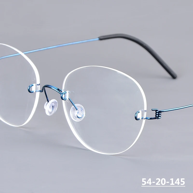 

Дания бренд овальные круглые очки в оправе без оправы 2242, мужские безвинтовые очки из золотой проволоки без оправы, сверхлегкие женские очки