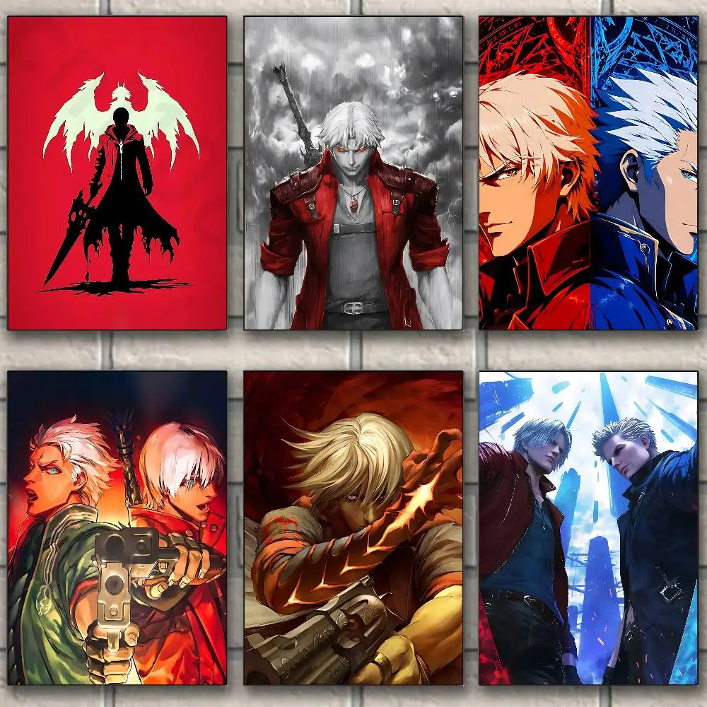 D-devil may cry Classic Wall Art, Canvas Print Poster, Suitable for Home, Living Room, Room Decoration Painting