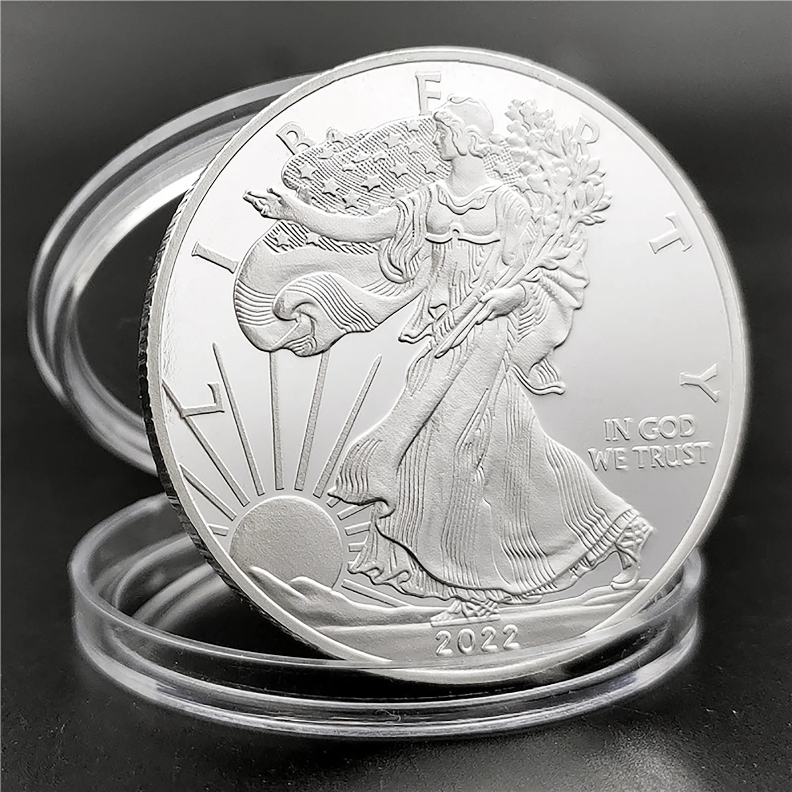 

U.S. Liberty Challenge Coin America Eagle Coin 2020/2021/2022 Plated Commemorative Coin Collection Gift Home Decoration #WO