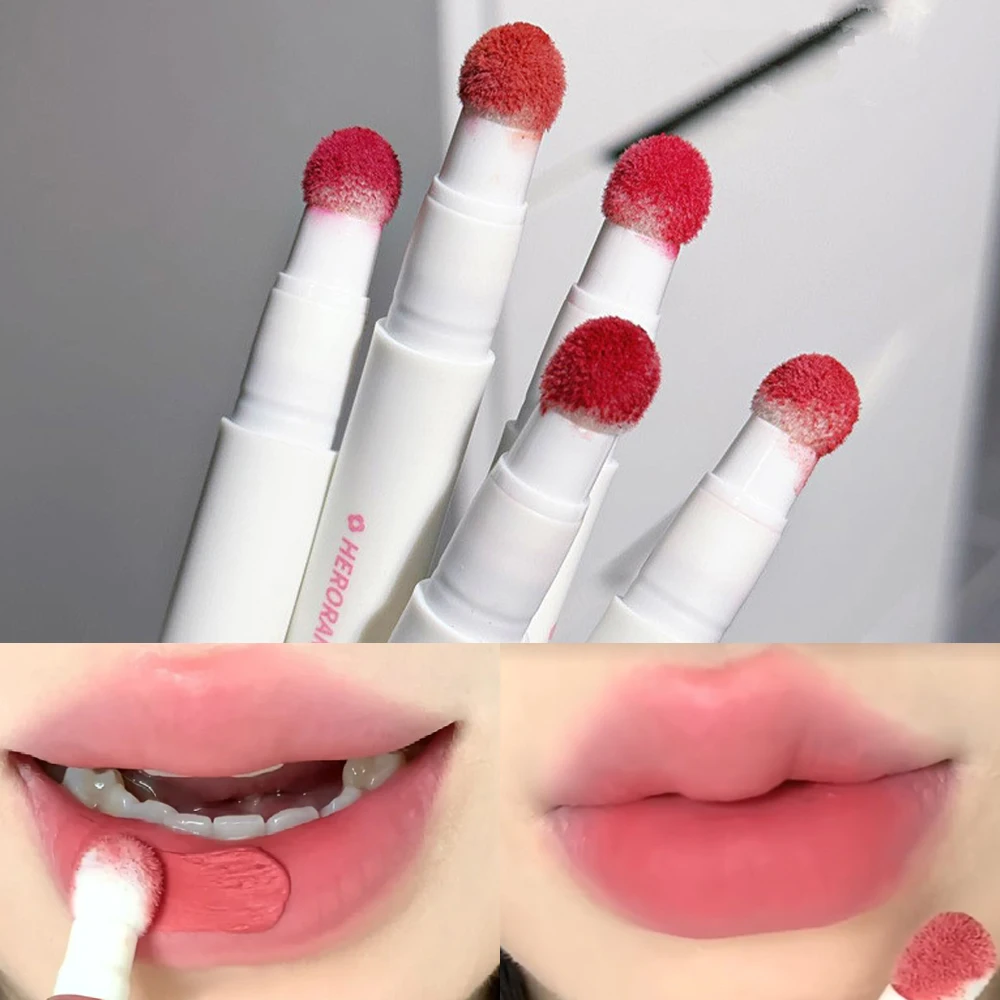 Cojín de aire mate coreano, brillo de labios, terciopelo, Nude, rosa, rojo, marrón, crema, rubor, lápiz labial, hidratante, taza antiadherente, maquillaje cosmético