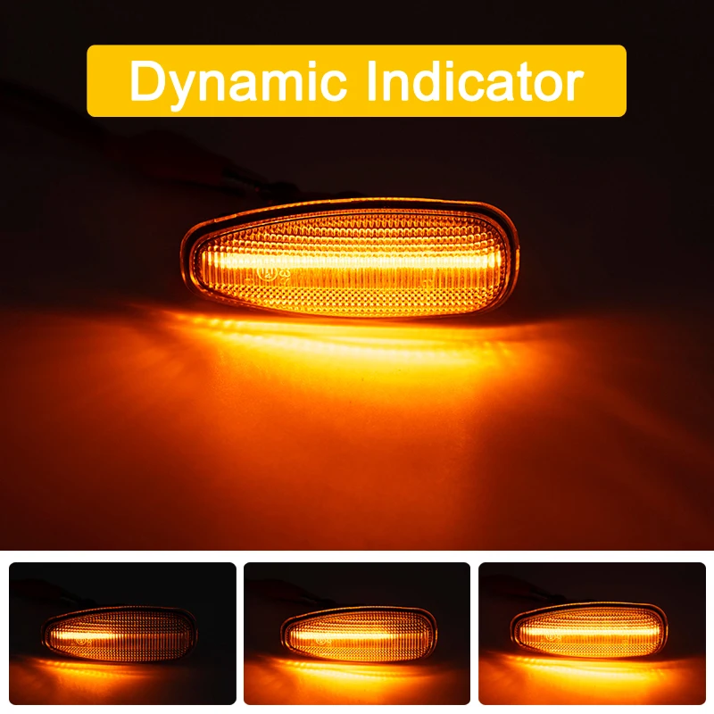 12V Clear Lens Dynamic LED Side Marker Lamp Assembly For Hyundai i30 Azera Elantra Avante Sequential Blinker Turn Signal Light