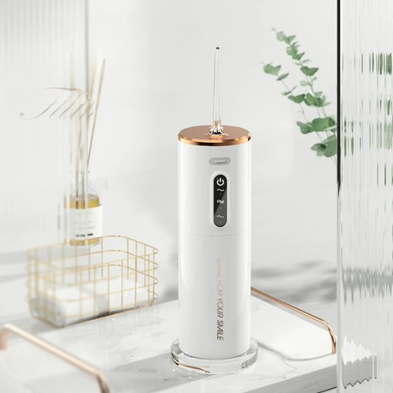 جهاز ري الفم المياه جهاز تنظيف الأسنان بالماء اللاسلكي الصحة الذاكرة الذكية 3 طرق 5 فوهات IPX7 مقاوم للماء خزان المياه 280 مللي