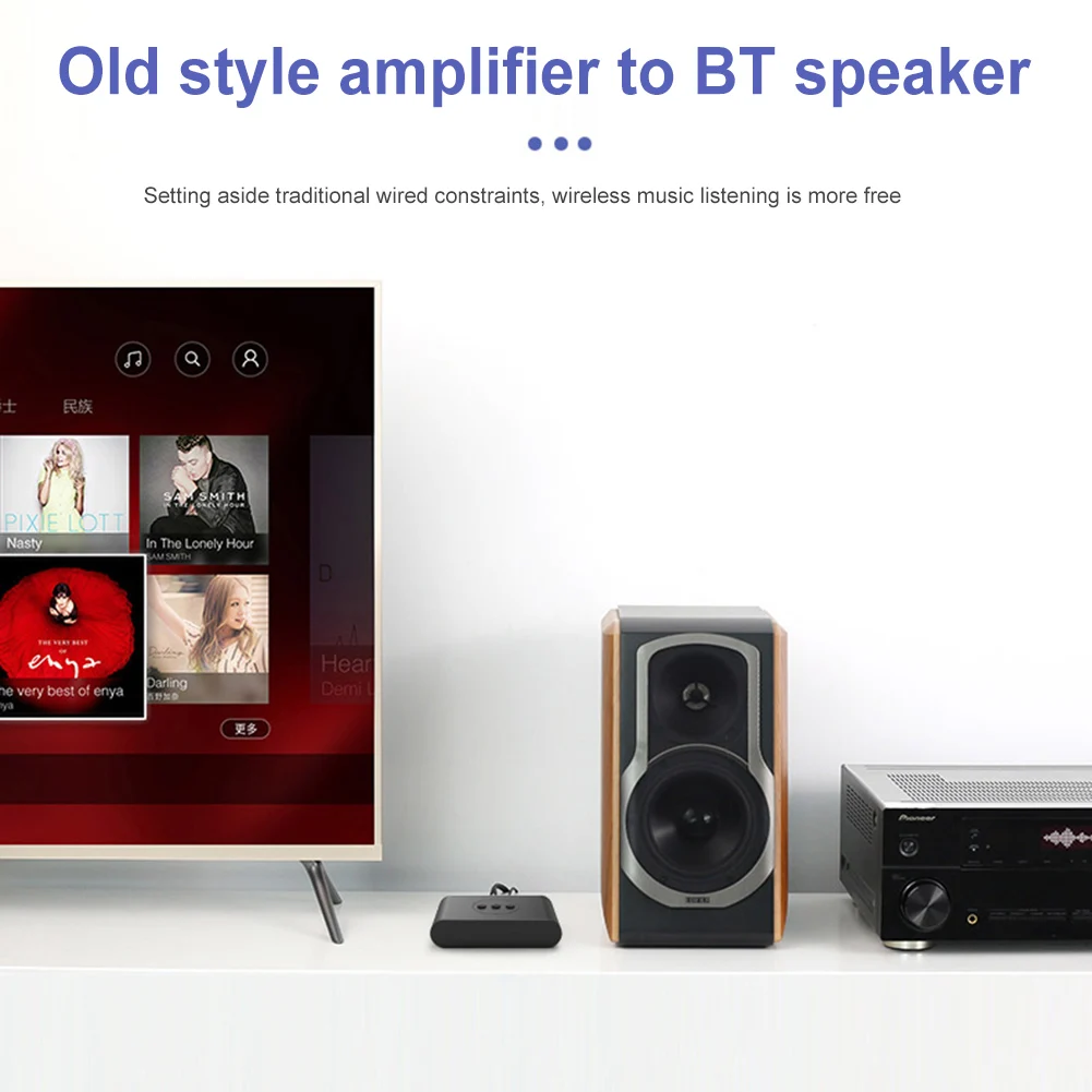 

Audio Receiver U Disk RCA 3.5mm AUX NFC Bluetooth-Compatible5.2 Car Speaker Amplifier Support USB Flash Drive Playback for Car