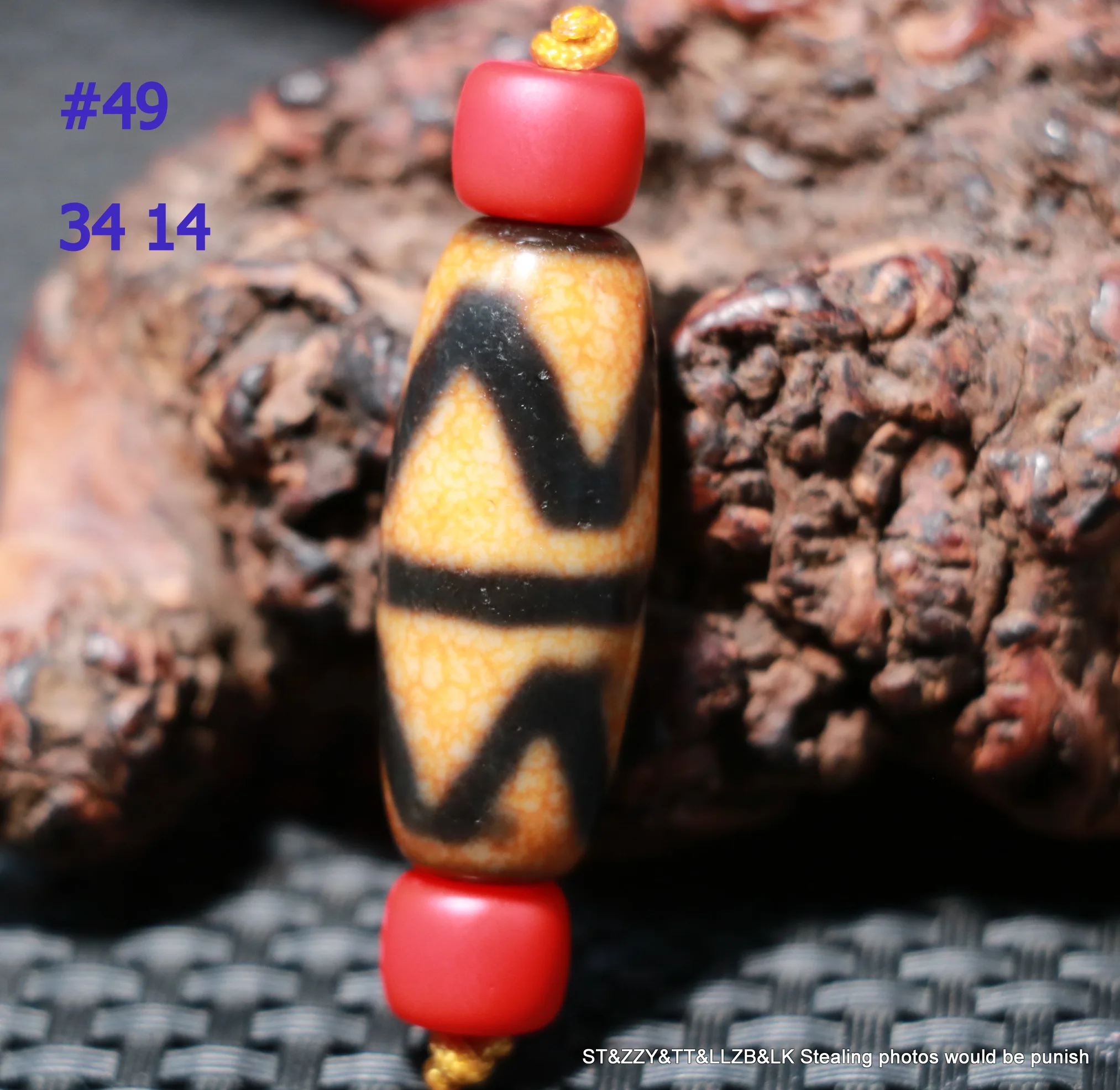 Magic Power Energy Tibetan Old Agate Double Tiger Tooth dZi Bead Amulet Fit For Making Bracelet Talisman Top Quality Timestown