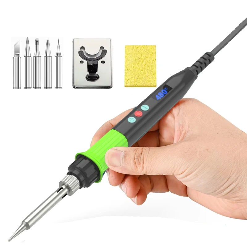 90W Electric Soldering Iron LCD Digital Display Constant Temperature Automatic Sleep Energy-saving Portable Welding Tool