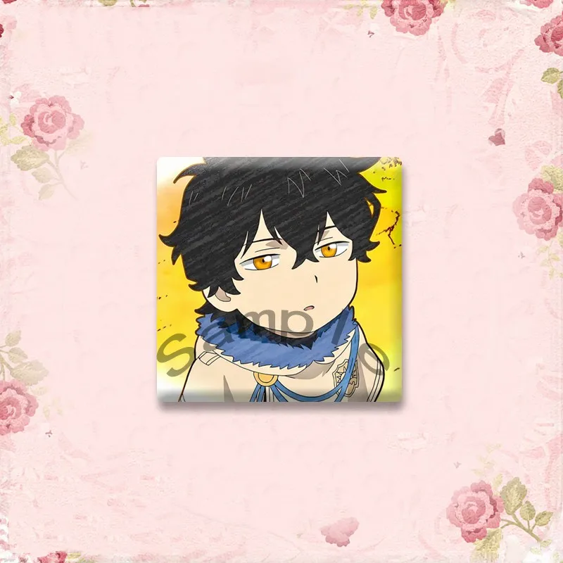 شخصية كرتونية شارات مربعة أستا نويل سيلفا يامي سوكيهيرو بروش مجوهرات مخصصة اكسسوارات قبعة حقيبة التلبيب دبابيس اللعب الهدايا