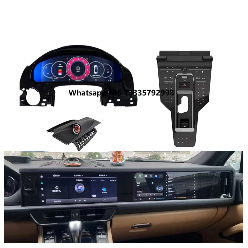 Android Carplay Navigazione GPS LCD Quadro strumenti digitali Touch Screen Radio Pannello CA per Porsche per Cayenne MP3 integrato