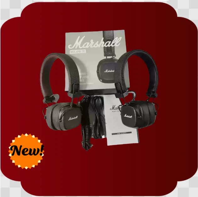 

Marshall IV On-Ear Wireless Headphones, Foldable, Memory Foam Earcups, Wired/Wireless Dual Mode For Travel Commute Music