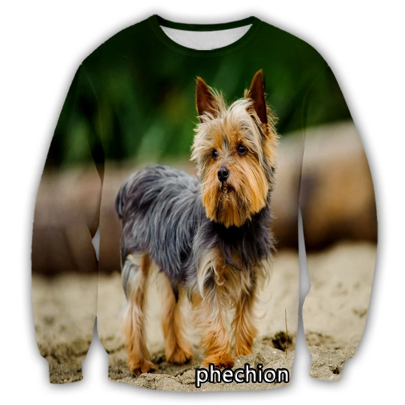 

phechion New Fashion Men/Women Yorkshire Terrier 3D Printed Casual Sweatshirt Streetwear Men Loose Sporting Sweatshirt G17