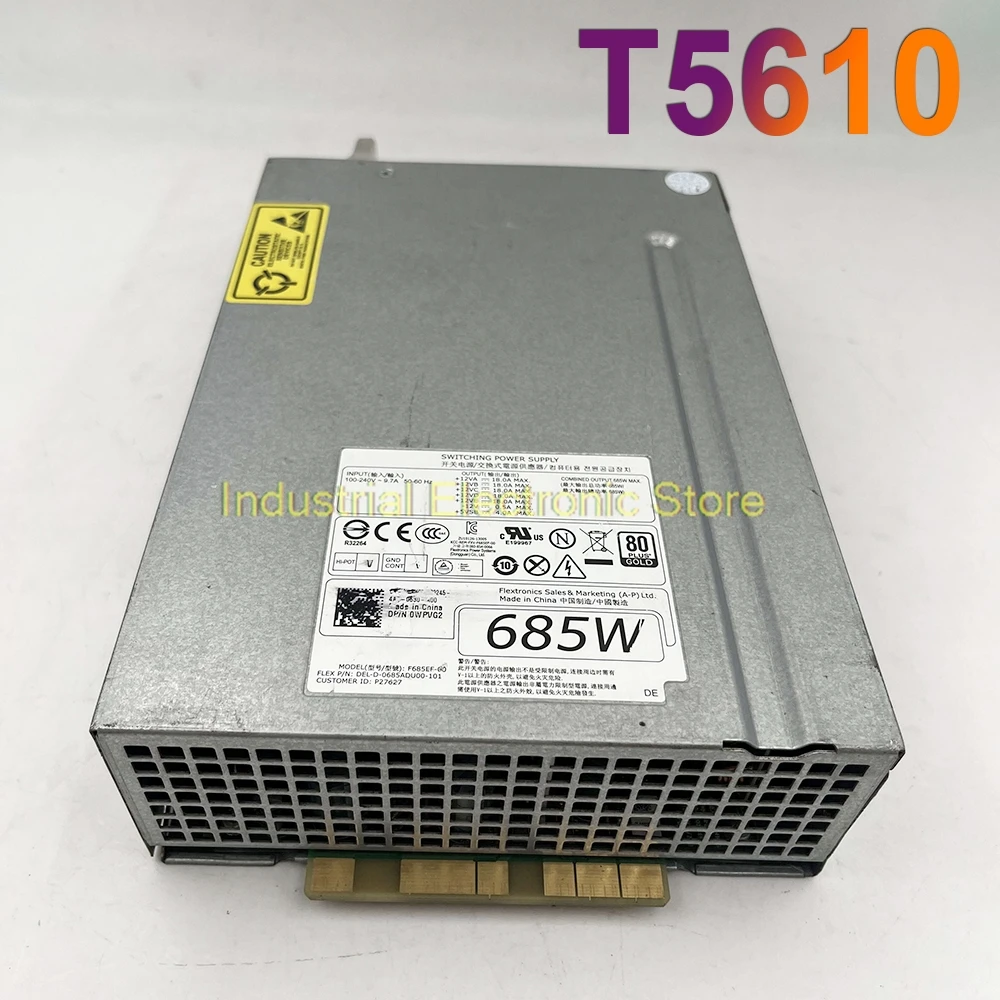 Server Power Supply For DELL F685EF-00 WPVG2 0WPVG2 T5610 685W