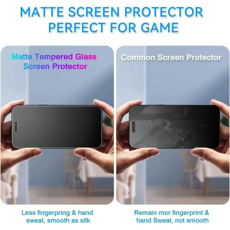 3 piezas Protector de pantalla mate antihuelle para iPhone 17 Pro Max 15 14 16 11 12 13 Mini XR X Xs 7 8 Plus 17 Air 5