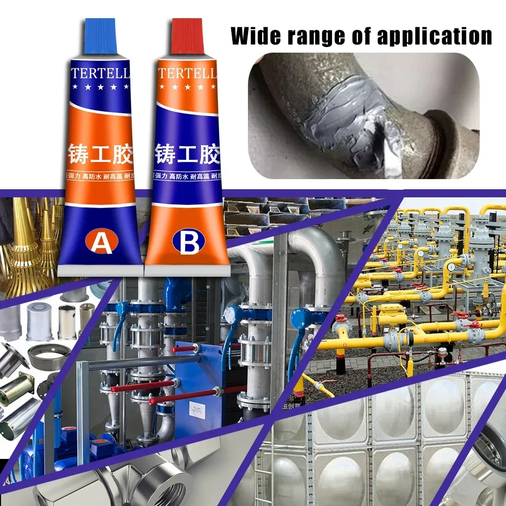 Magic Repair Glue AB Metal Strength Iron Bonding Heat Resistance Cold Weld Metal Repair Adhesive Agent Caster Glue