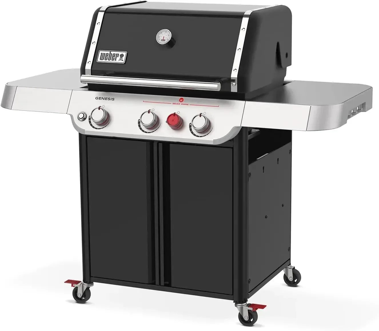 HOT Genesis E-325 Liquid Propane, Extra-large Sear Zone with Intense Heat, Has Room To Cook Multiple Steaks At Once. Black