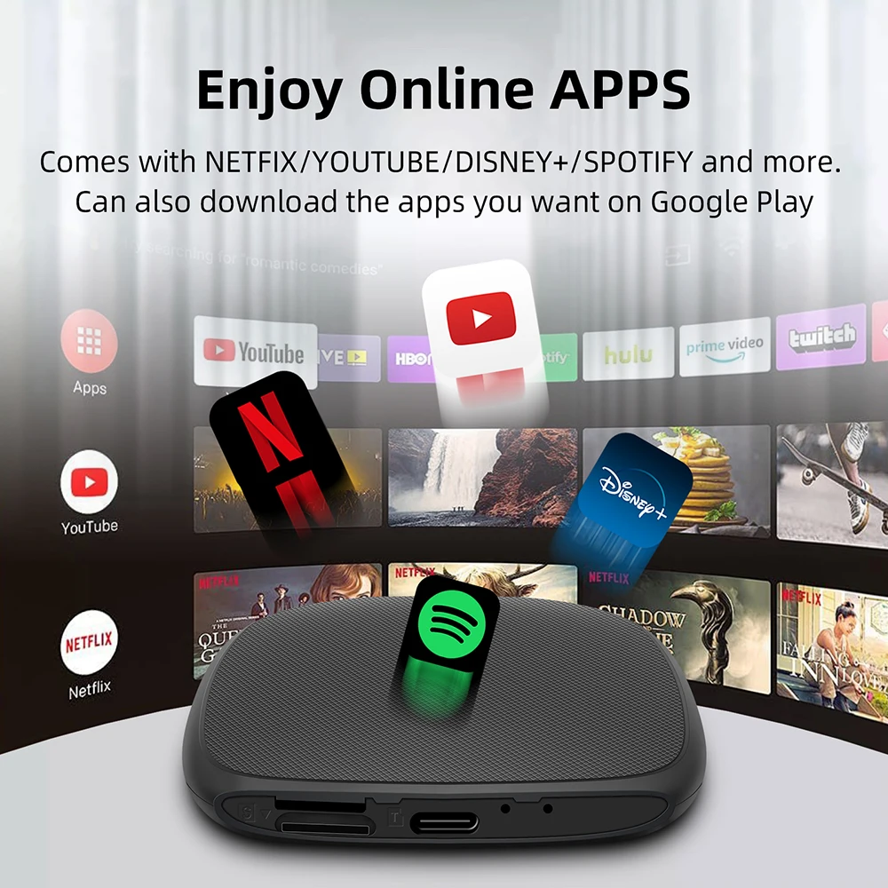CarPlay Ai Box Plus Android13 8+128GB QCM 8-Core 6115 Wireless CarPlay Android Auto For YouTube Netflix 4G Lte Smart BT - view 6