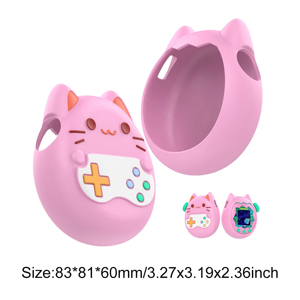 غطاء حماية من السيليكون السائل الناعم لعبة Tamagotchi Paradise الإلكترونية للحيوانات الأليفة لكامل الجسم مع حبل قصير