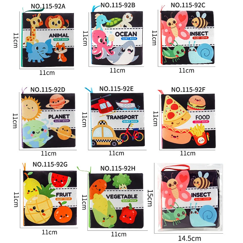 Baby Tuch Buch Bunte Aufklärung Training Kognitive Tuch Buch Puzzle Spielzeug Frühe Pädagogische Spielzeug