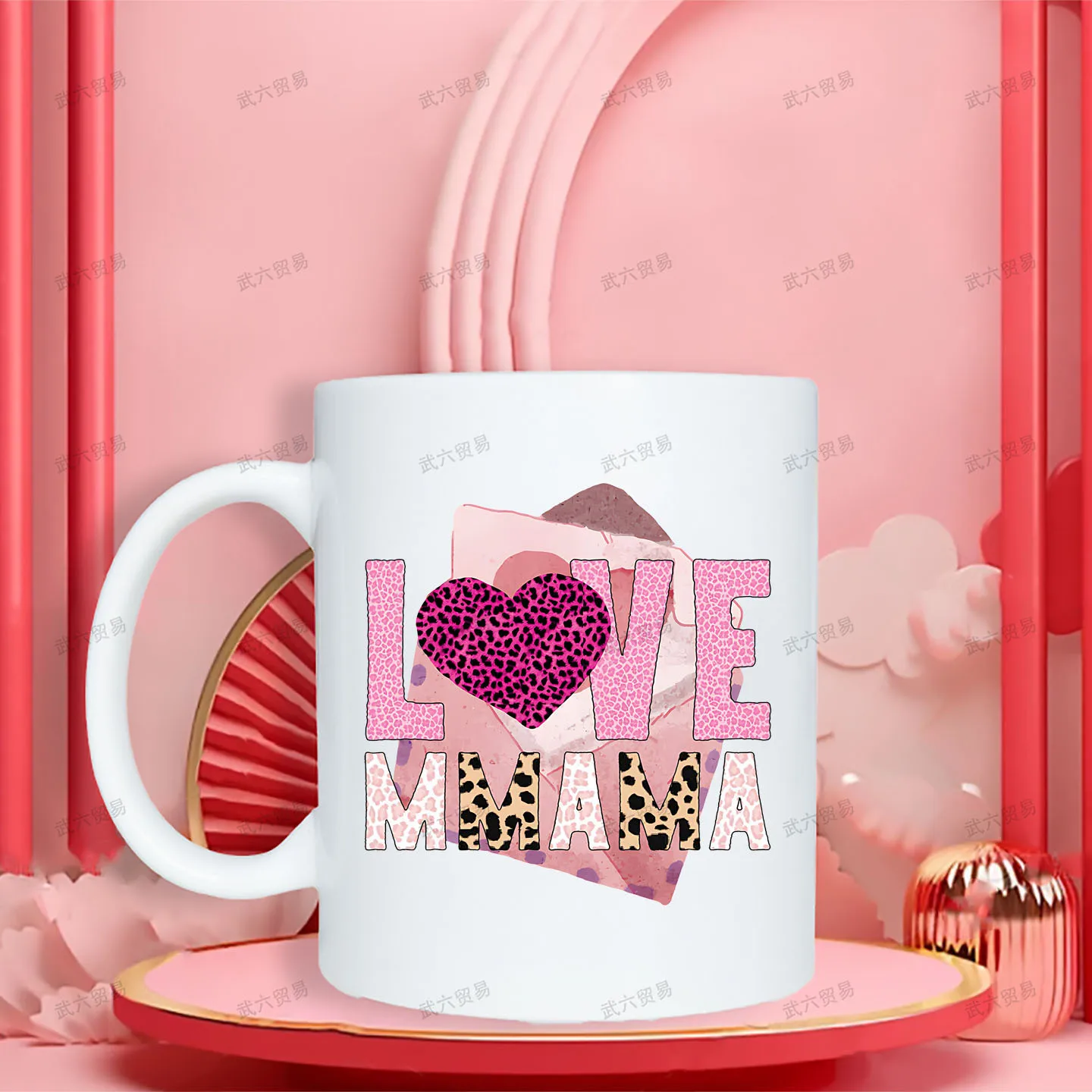 Mother Day Printed Ceramic Mug Tea Cup Coffee Cup White Cup Cross Border Hot Sale