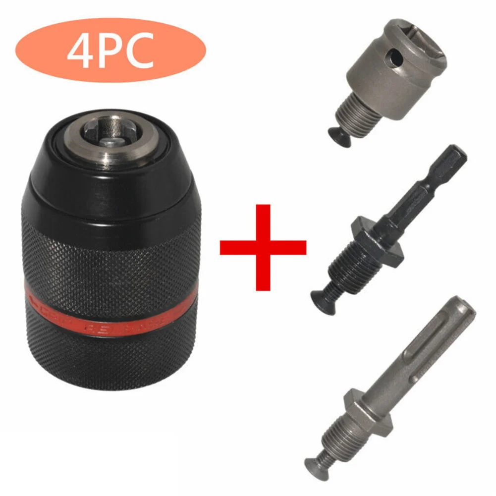 

Metal Heavy Duty 1/2-20UNF 1.5-13mm Keyless Drill Chuck Hex Shank/SDS/Socket Square Female Adaptor Hardware Tool Professional