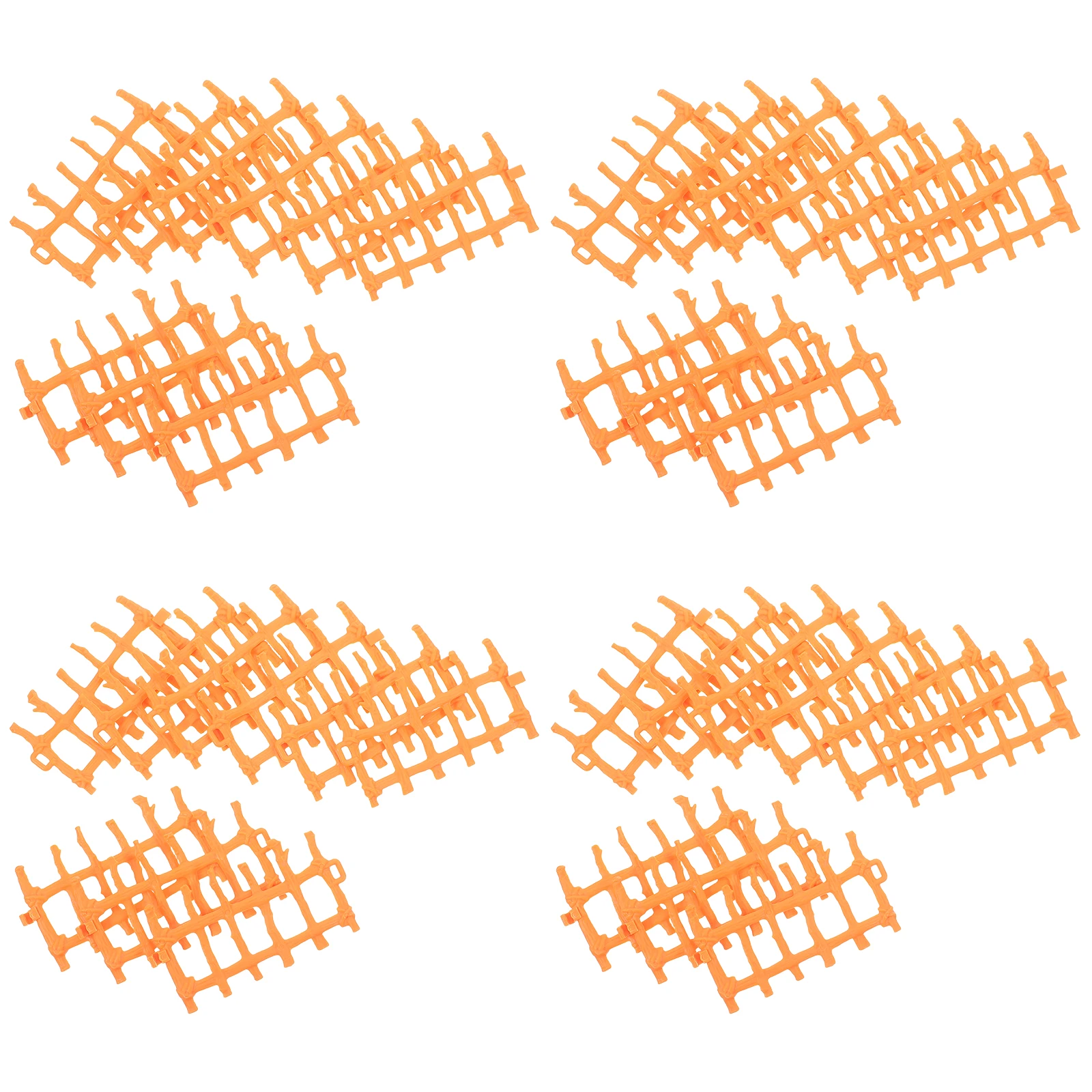 

50pcs Miniature Fence For Crafts Micro Landscape Accessories Realistic Wood Color Plastic Fencing Kids Farm Playsets