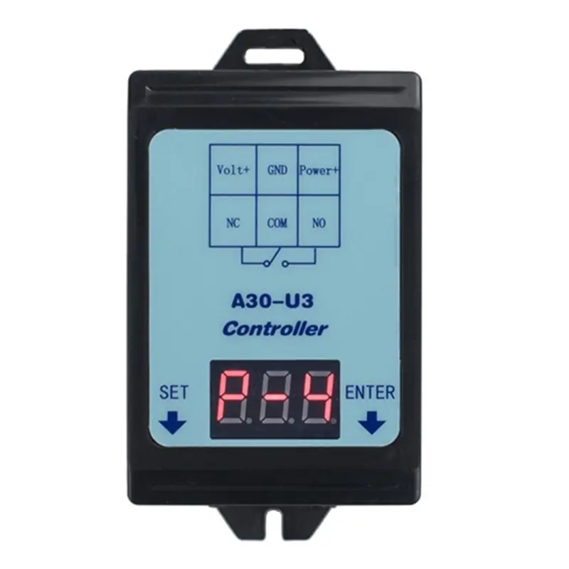 WORTHOWN-Relay Switch Controller DC 6-80V Voltage Detection Charging Discharge Monitor With Case Digital Display