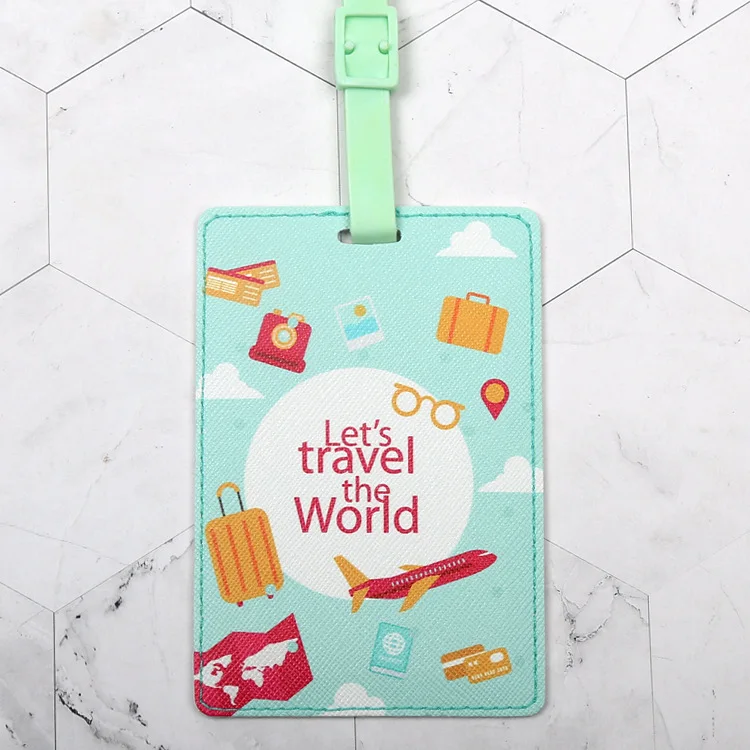 Creative High Quality Luggage Tag Travel Accessories PU Suitcase ID Addres Holder Baggage Boarding Tag Portable Label LT47