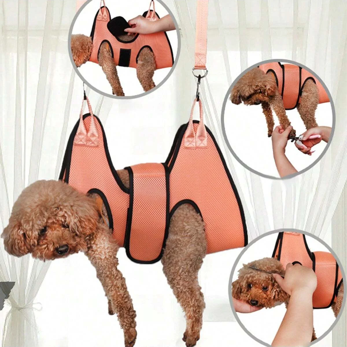 1PC-Pet Grooming Hammock, Dog Grooming Fixator, Teddy Feeding Medicine Anti Scratch Device, Cat Hanging Bag