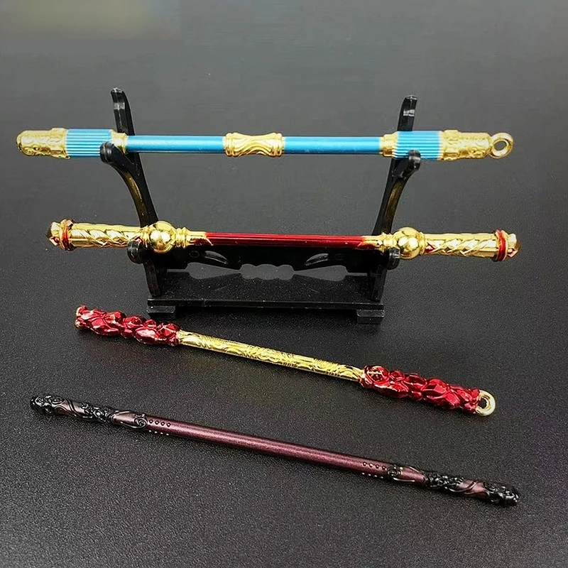 12cm Black Myth: Wukong Sun Wukong Magic Golden Cudgel Game Anime Metal Model Desktop Decorative Artware New Toys Boy Gifts