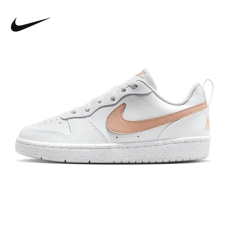 2026 Sport Nike DV5456141 kids Low Top Sneakers Leather Upper Durable Rubber Sole School Shoes