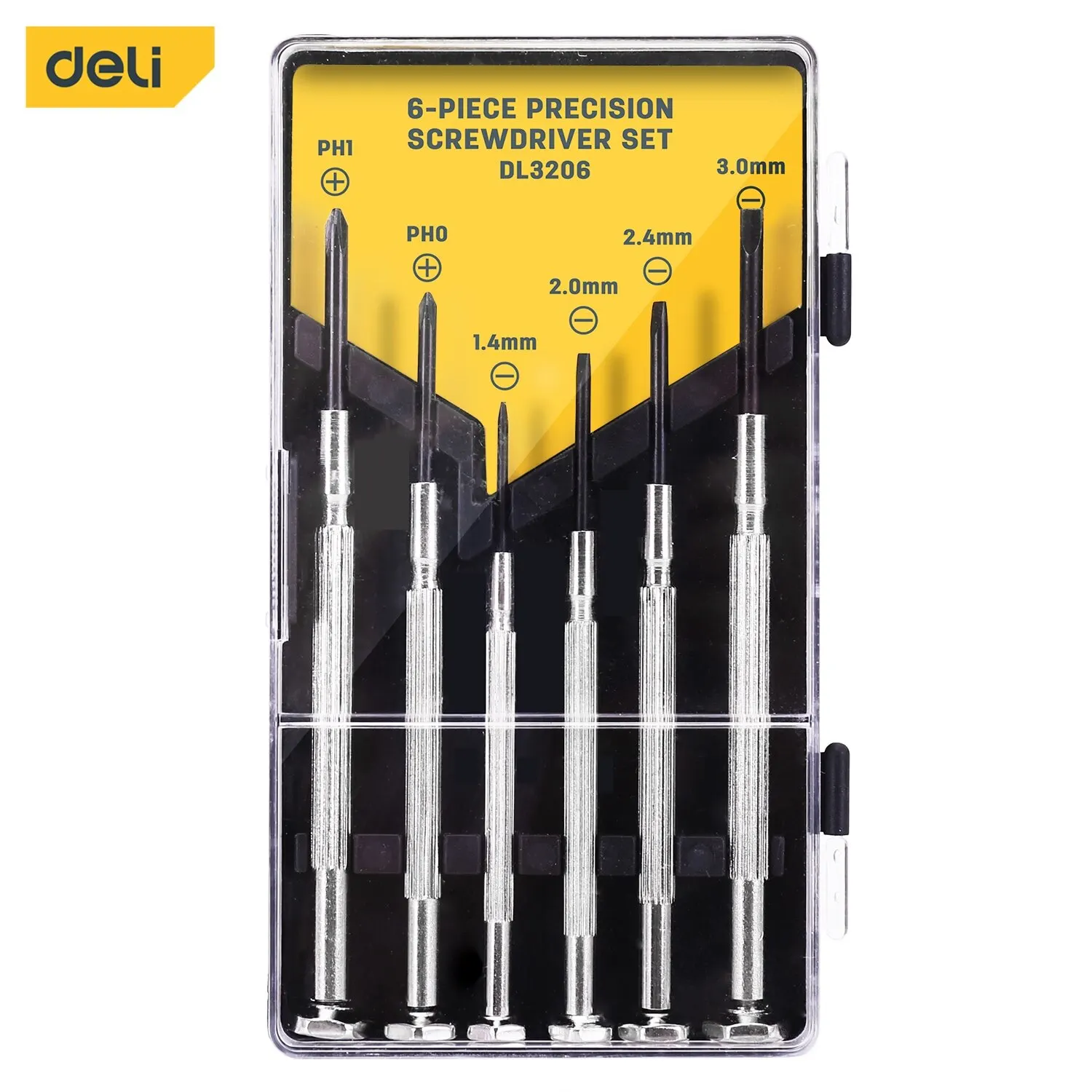 DELI 6 Pcs Precision Screwdriver Set Corrosion Resistance Rust DurabIlity Equipment Repair Tool Set For Watches Glasses