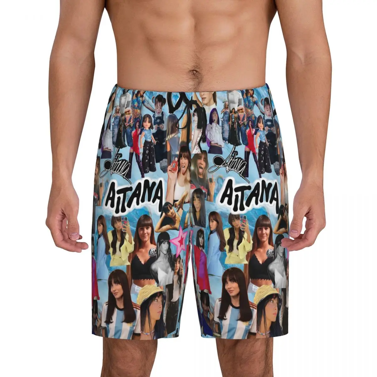 

Мужские короткие пижамные шорты Custom Singer Aitana для сна и отдыха